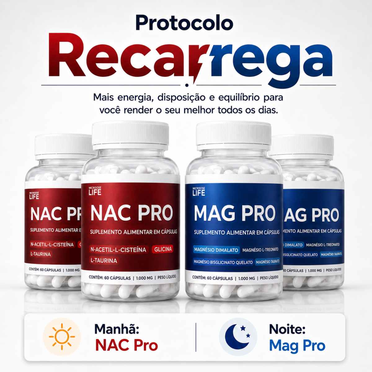 Kit Recarrega | NAC Pro + MAG Pro 60 caps