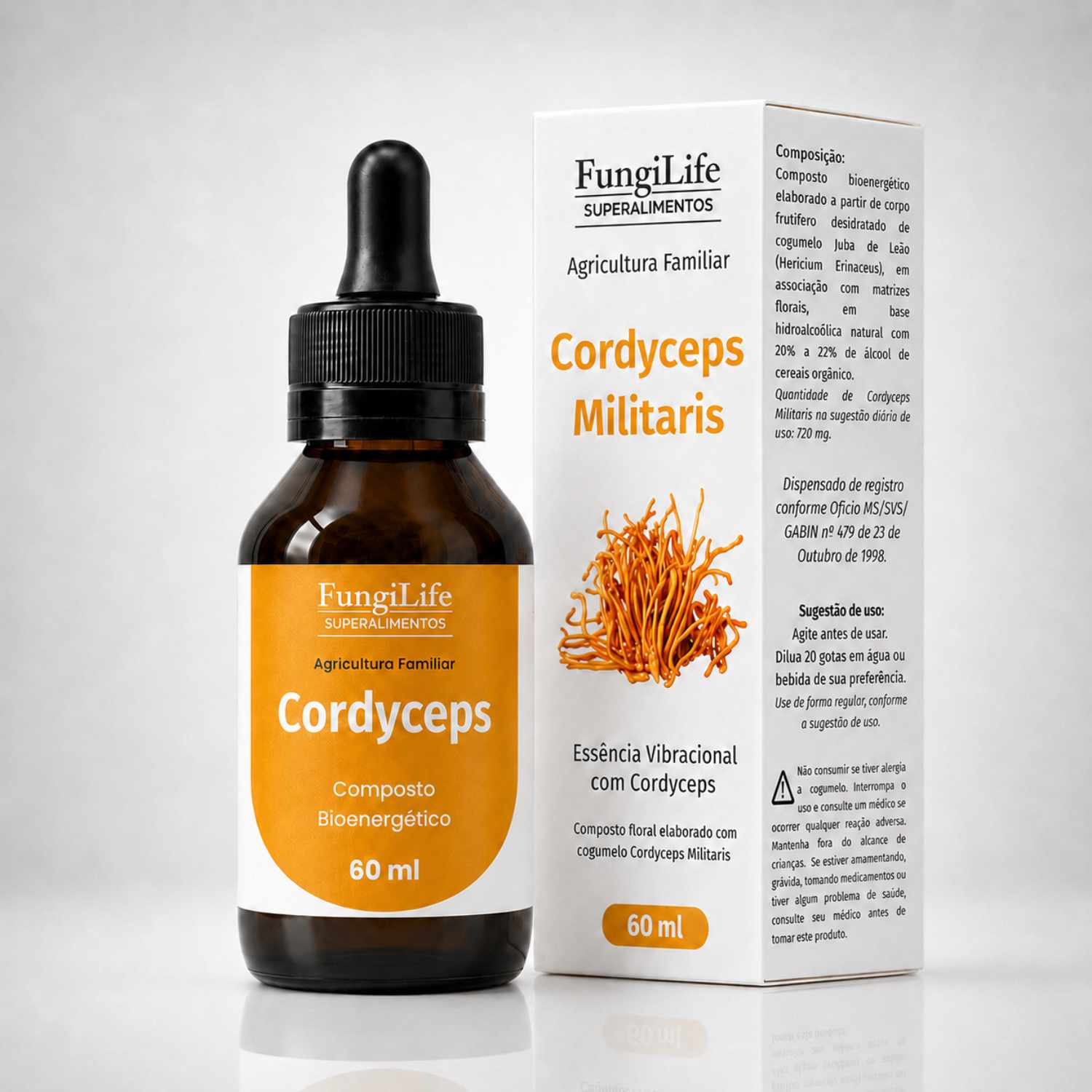 Cogumelo Cordyceps Militaris | Extrato Líquido 60ml
