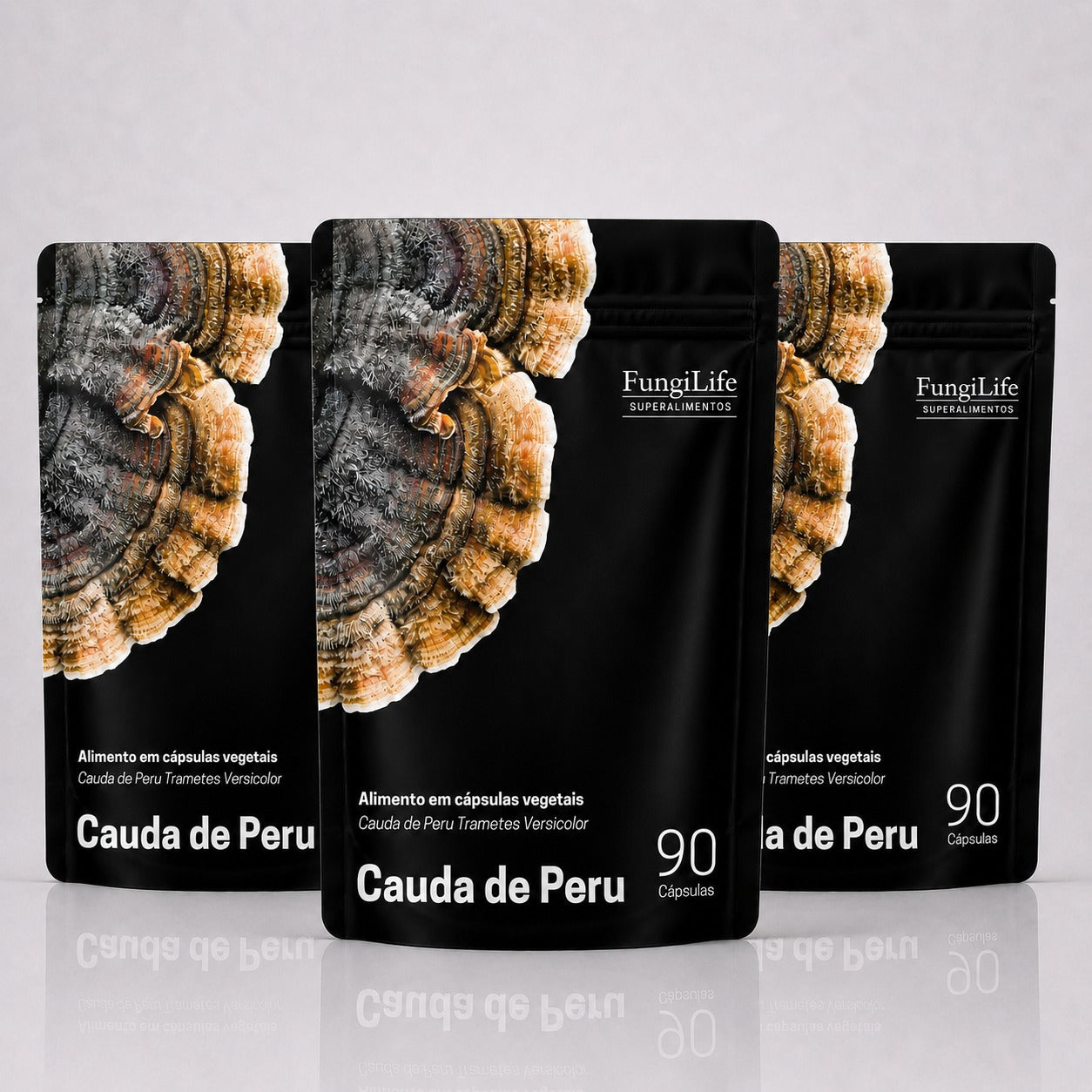 Cogumelo Turkey Tail (Cauda de Peru) | Extrato Encapsulado 90 caps