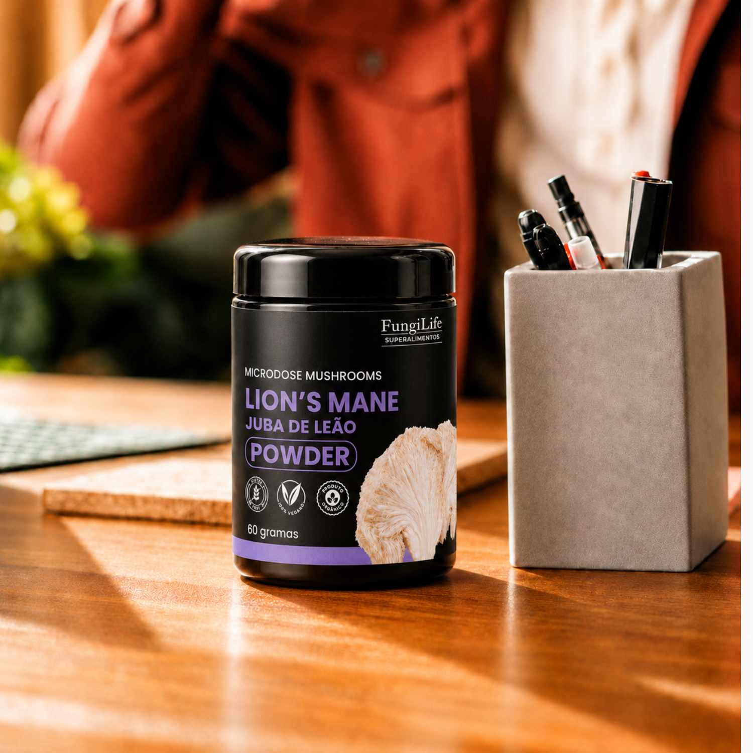 Kit Foco e Energia | Lion's Mane + Cordyceps | Extrato em Pó 60g