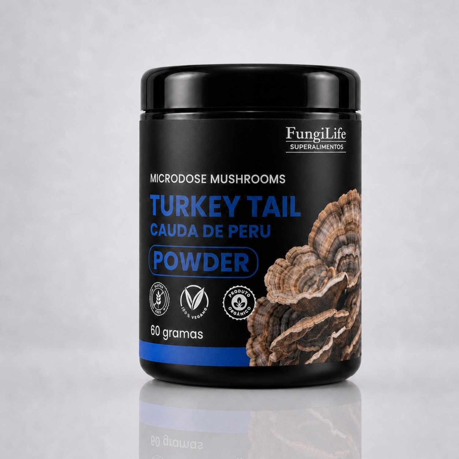 Cogumelo Turkey Tail (Cauda de Peru) | Extrato em Pó 60g