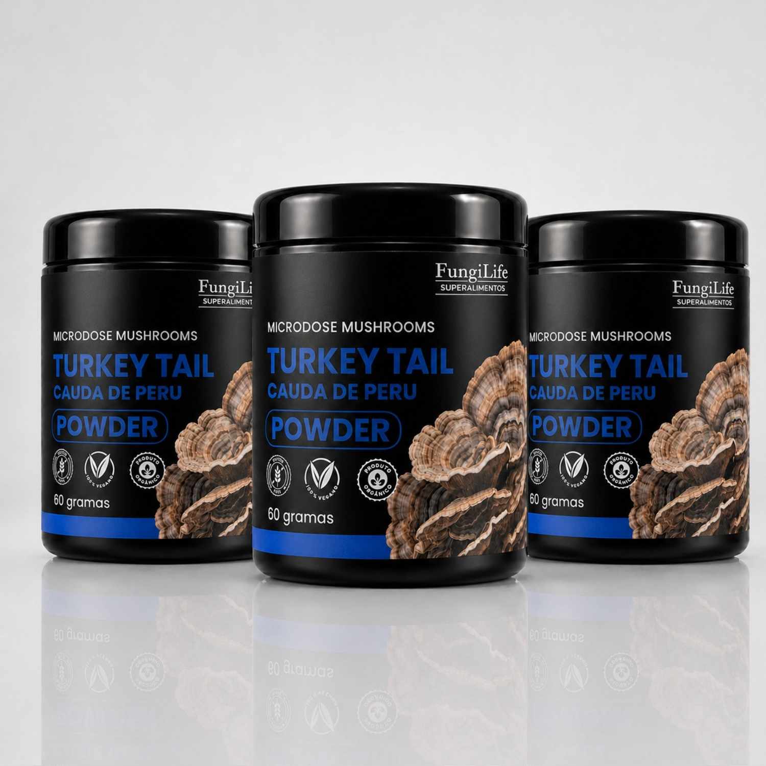 Cogumelo Turkey Tail (Cauda de Peru) | Extrato em Pó 60g