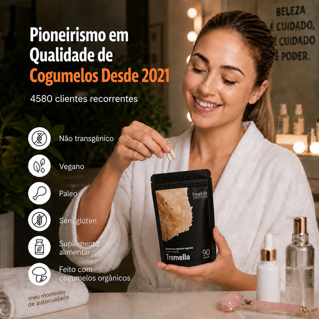 Cogumelo Tremella | Extrato Encapsulado 90 caps
