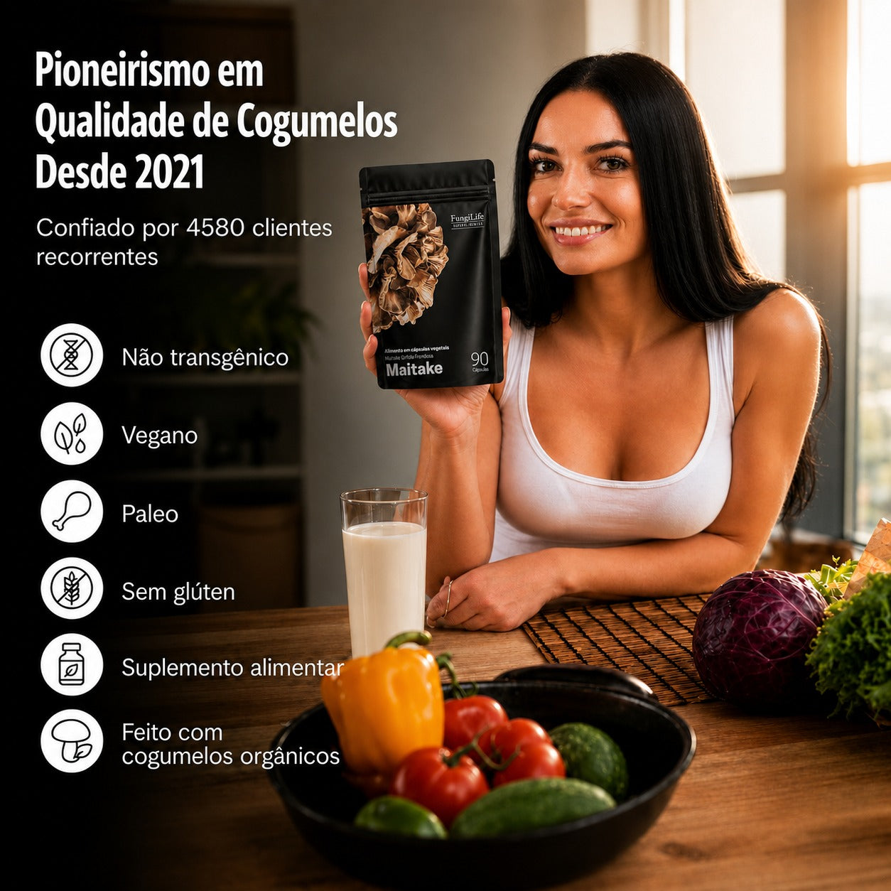 Cogumelo Maitake | Extrato Encapsulado 90 caps