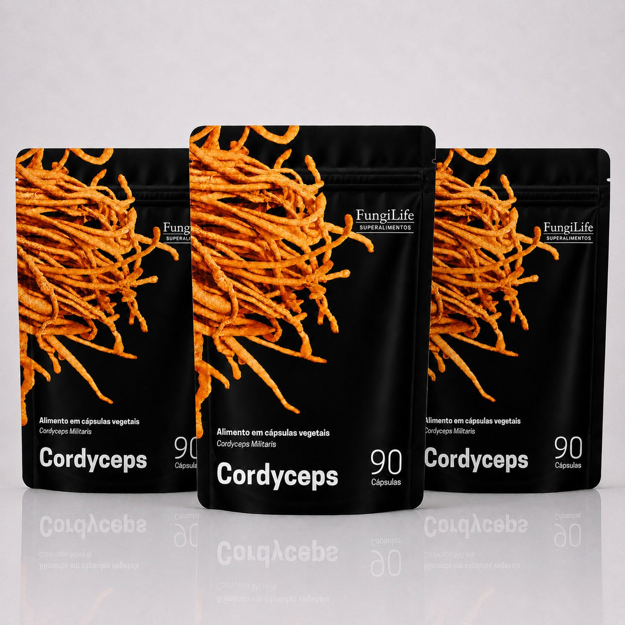 Cogumelo Cordyceps Militaris | Extrato Encapsulado 90 caps | 3 Unidades